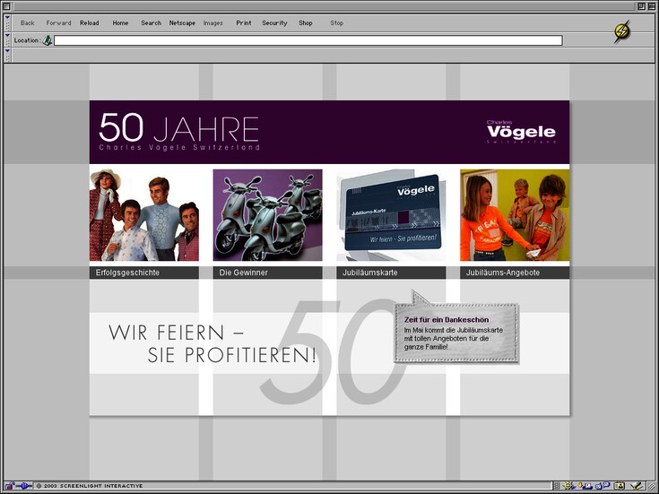 Referenzen Bilder Microsite «50 Jahre Vögele Mode»