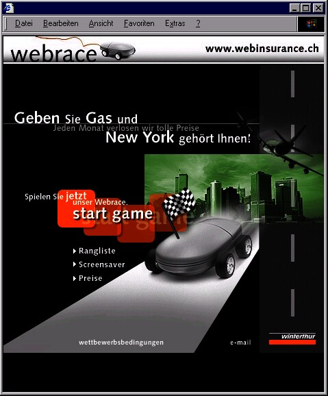 Referenzen Bilder Promo-Game «Webrace»