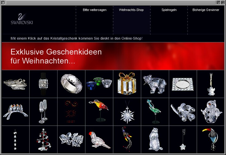 Referenzen Bilder Microsite «Adventskalender 2002»