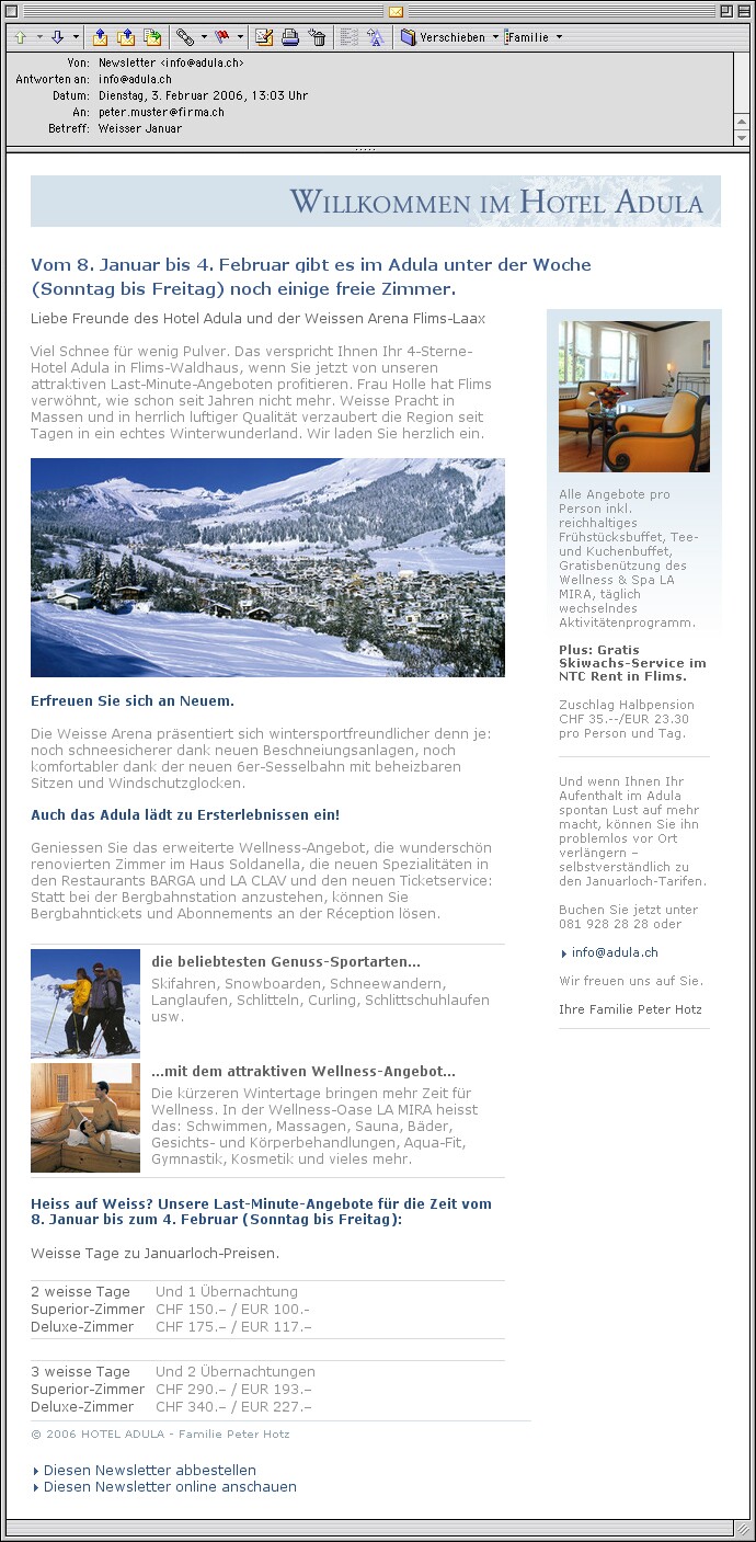 Referenzen Bilder Newsletter