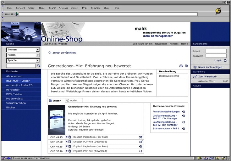 Referenzen Bilder Online-Shop