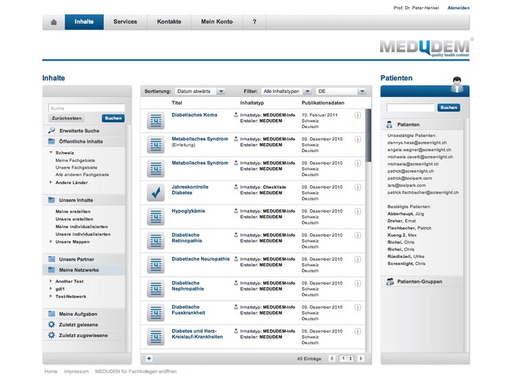 Referenzen Bilder Health-Plattform