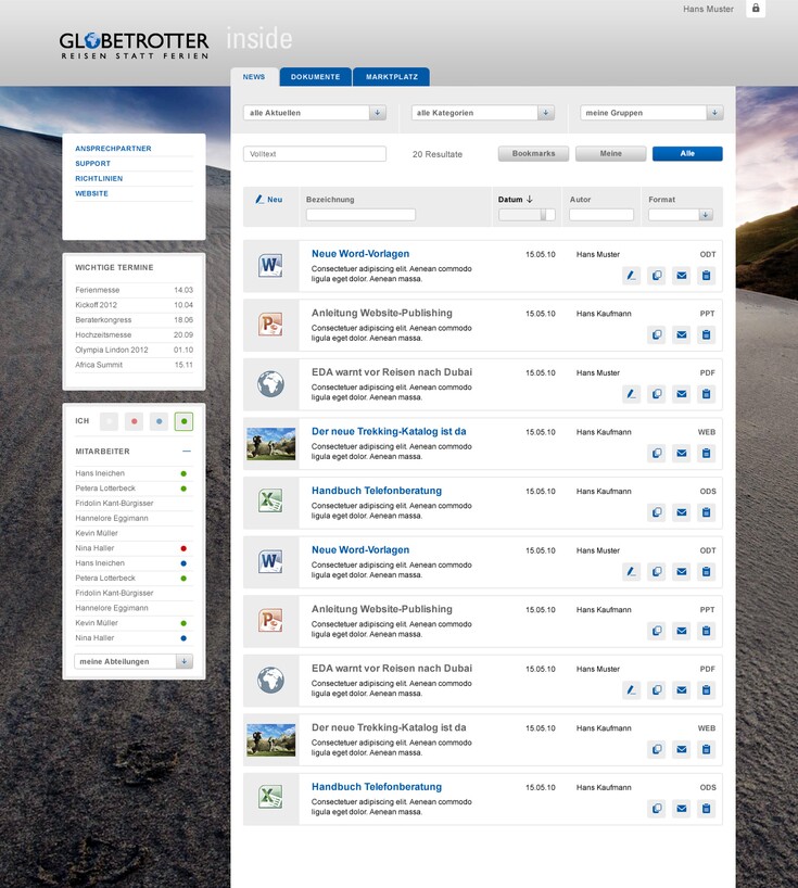 Referenzen Bilder Intranet